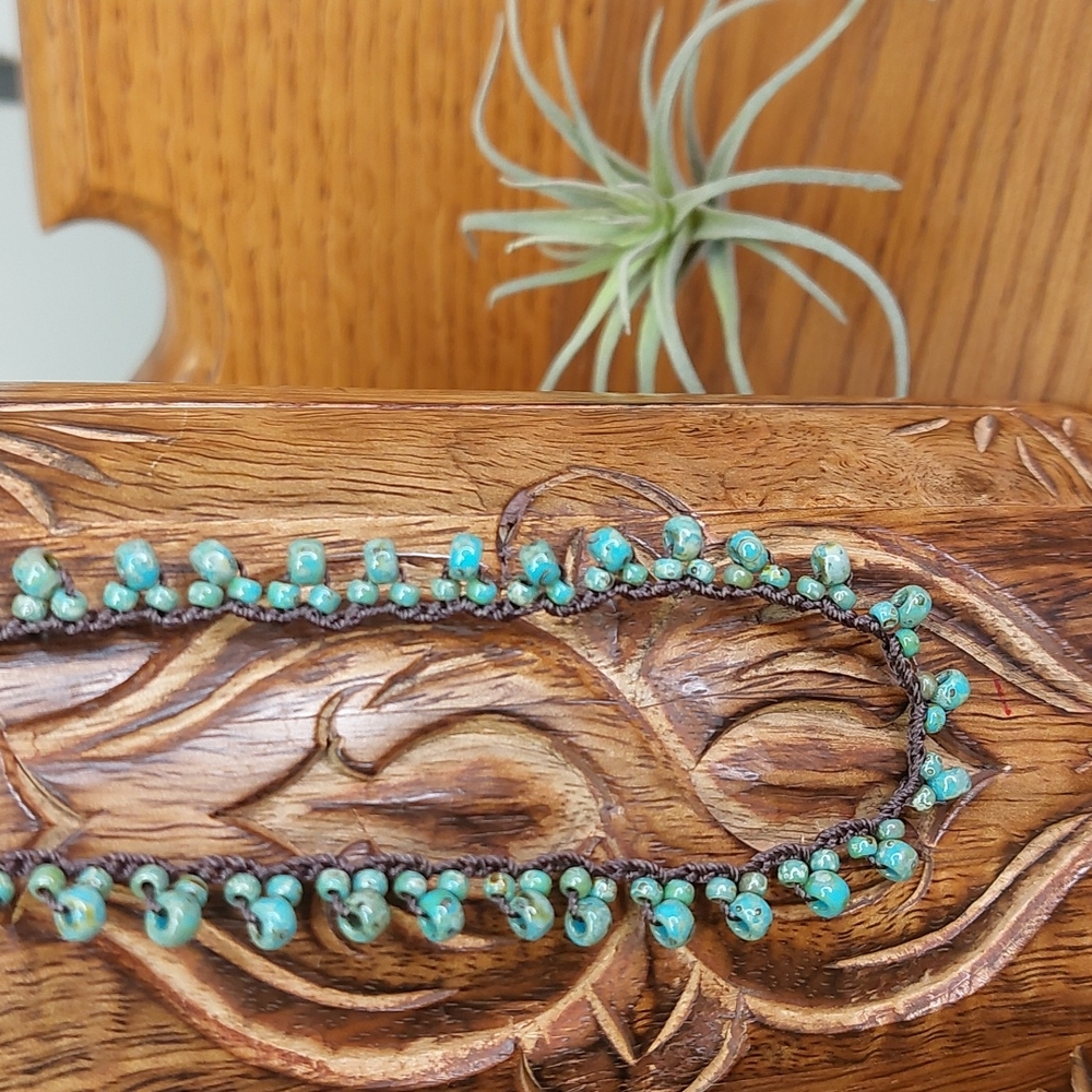 Hand Crafted Turquoise Bead Necklace by Rust Belt Rai… - Picture 2 of 15